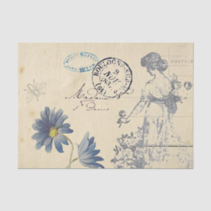  Frans Roos Lady Bee Flower Carte Postale Tissuepapier