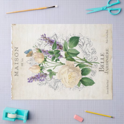 Frans Roos Lavender Flower Gardener  Tissuepapier (Craft)