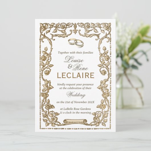  Frans Roos Lijst Elegante Trouwringen Kaart (Staand voorkant)