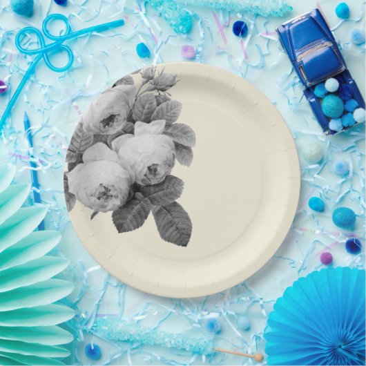 Frans  roos papieren bordje (Feest)