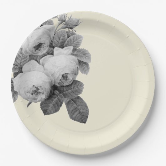 Frans  roos papieren bordje (Voorkant)