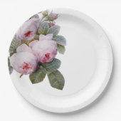 Frans  roos papieren bordje (Voorkant)