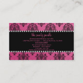 Frans Roos Roze, juwelen, Damask Dog Grooming/Spa Visitekaartje (Achterkant)