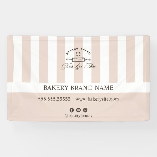  Frans Roze Bakkerij Logo Event Display Spandoek (Horizontaal)