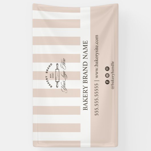 Frans Roze Bakkerij Logo Event Display Spandoek (Verticaal)