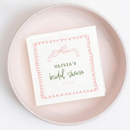 Frans Roze en Groen Kleurrijk Vrijgezellenfeest Servet