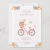 Frans Roze fietsenBaby shower Kaart (Voorkant)