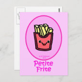 Frans - Roze kleine frj - Franse frj Briefkaart (Voorkant / Achterkant)
