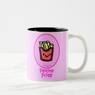 Frans - Roze kleine frj - Franse frj Tweekleurige Koffiemok