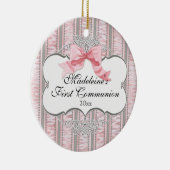 Frans Roze lint Boog Eerste Communie Ornament (Rechts)