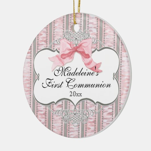 Frans Roze lint Boog Eerste Communie Ornament (Links)