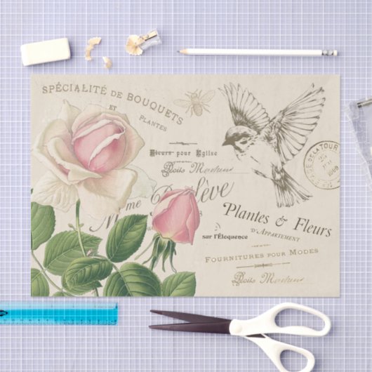  Frans Roze Roodbaard Collage Tissuepapier (Craft)