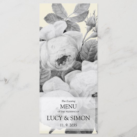 Frans Rozen Weddenschap Menu (Achterkant)