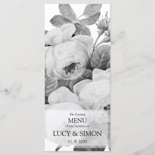  Frans Rozen Weddenschap Menu (Achterkant)