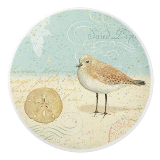  Frans Sand Piper Keramische Knop (Voorkant)