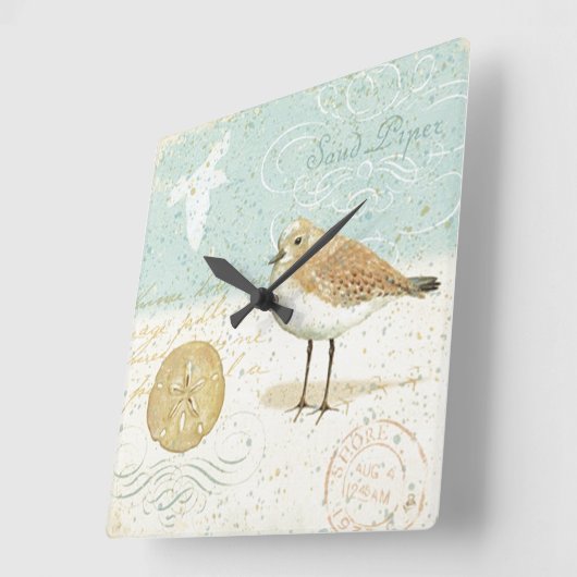 Frans Sand Piper Vierkante Klok (Hoek)