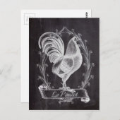 frans schaakbord voor western land - rooster briefkaart (Voorkant / Achterkant)