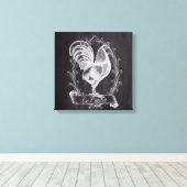 frans schaakbord voor western land - rooster canvas afdruk (Insitu (Houten vloer))