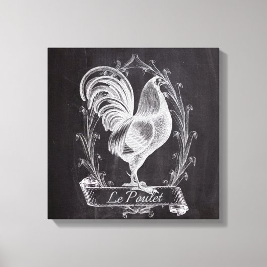 frans schaakbord voor western land - rooster canvas afdruk (Voorkant)