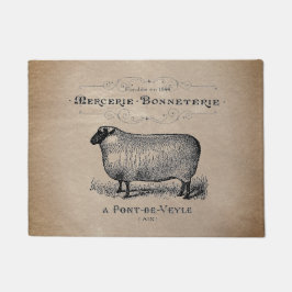  Frans schaap oud Muslin Farmhouse Rustic Deurmat