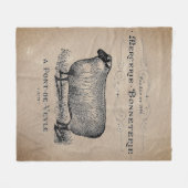  Frans schaap oud Muslin Farmhouse Rustic Fleece Deken (Voorkant (Horizontaal))