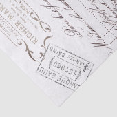 frans schrift factuur poststempel parijs decoupage tissuepapier (Detail)