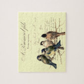  Frans schrijven en vogels Legpuzzel (Verticaal)