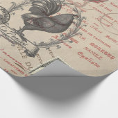  Frans Schrijven Paris Rooster typografie Cadeaupapier (Hoek)