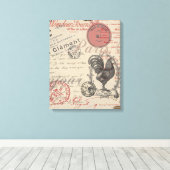  Frans Schrijven Paris Rooster typografie Canvas Afdruk (Insitu (Houten vloer))