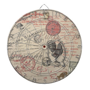  Frans Schrijven Paris Rooster typografie Dartbord