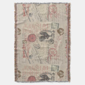 Frans Schrijven Paris Rooster typografie Deken (Voorkant Verticaal)