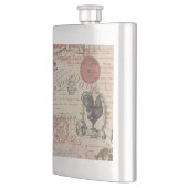  Frans Schrijven Paris Rooster typografie Heupfles (Links)