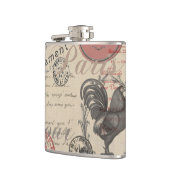  Frans Schrijven Paris Rooster typografie Heupfles (Links)