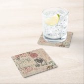 Frans Schrijven Paris Rooster typografie Kartonnen Onderzetters (Insitu)