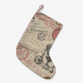  Frans Schrijven Paris Rooster typografie Kleine Kerstsok (Voorkant (Hangend))