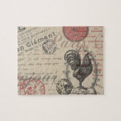  Frans Schrijven Paris Rooster typografie Legpuzzel (Horizontaal)