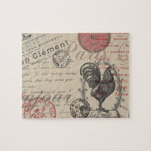 Frans Schrijven Paris Rooster typografie Legpuzzel