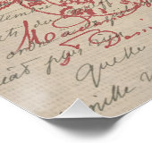  Frans Schrijven Paris Rooster typografie Perfect Poster (Hoek)