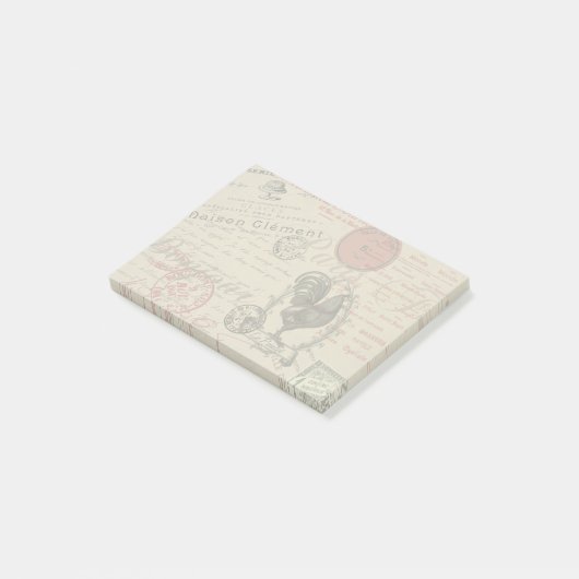  Frans Schrijven Paris Rooster typografie Post-it® Notes (Schuin)