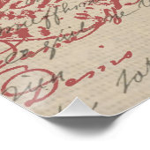  Frans Schrijven Paris Rooster typografie Poster (Hoek)