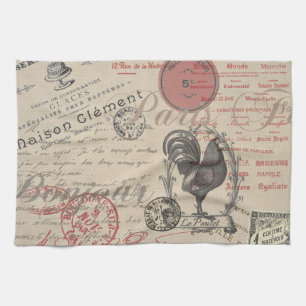 Frans Schrijven Paris Rooster typografie Theedoek