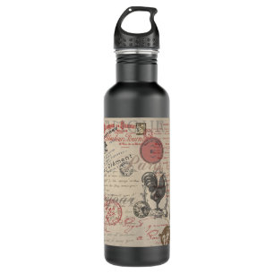  Frans Schrijven Paris Rooster typografie Waterfles