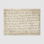 Frans Script Aged Paper -weefselpapier Tissuepapier (Voorkant)