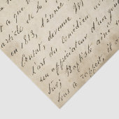 Frans Script Aged Paper -weefselpapier Tissuepapier (Detail)