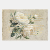 Frans script beeldende kunst rozen antiek kant inpakpapier vel (Voorkant 3)