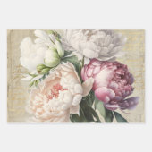 Frans script beeldende kunst rozen antiek kant inpakpapier vel (Voorkant)