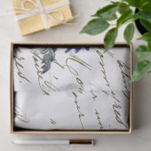 Frans Script  Blue Wildflower Tissuepapier (Geschenk)