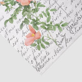 Frans Script  Briar Roos Bird Briefkaart Tissuepapier (Detail)