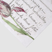 Frans Script Briefkaart Roze Tulp Bloem Decoupage Tissuepapier (Detail)