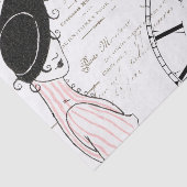 Frans Script  Clock Lady Bird Tissuepapier (Detail)